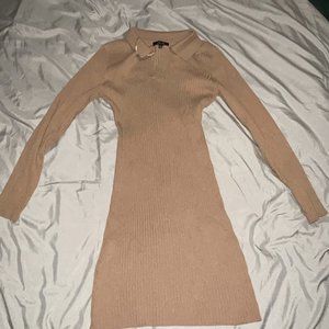 Love Tree Collared Sweater Dress